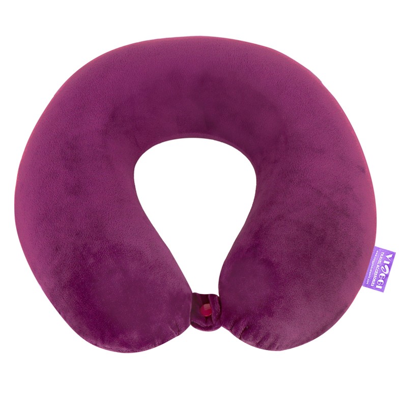 Get Now U Shape Memory Foam Travel Neck Pillow Eggplant